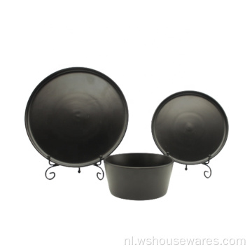 Black Color Glazed Hotel Restaurant Servies Set